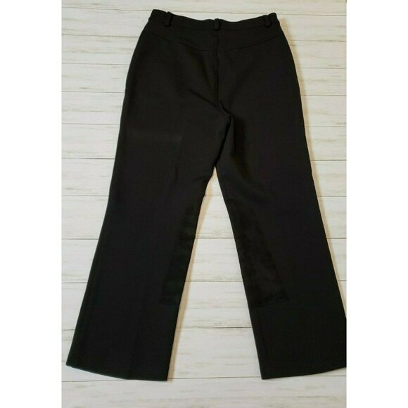 St John Sport Black Pants Size 10 w/ Suede Detail - Picture 6 of 6